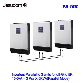 

Solar Hybrid Inverter 15KVA Built-in 3pcs 48V50A PWM Solar Controller with AC Charger for Solar Power System