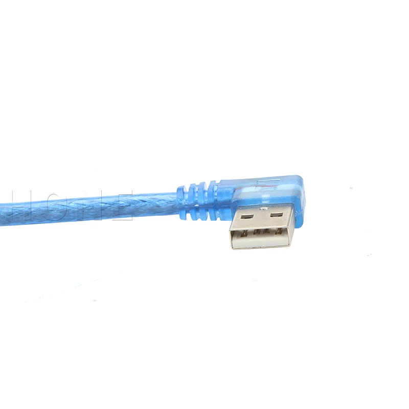 Прозрачный синий l образный двойной usb кабель для передачи данных Папа папа USB 90