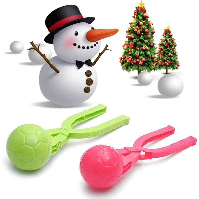 

Snowball Maker Kid Snow Ball Maker Outdoor Sports Snow Making Sand Mold Cartoon Winter Soccer Plastic Snowball Clip Toys Random