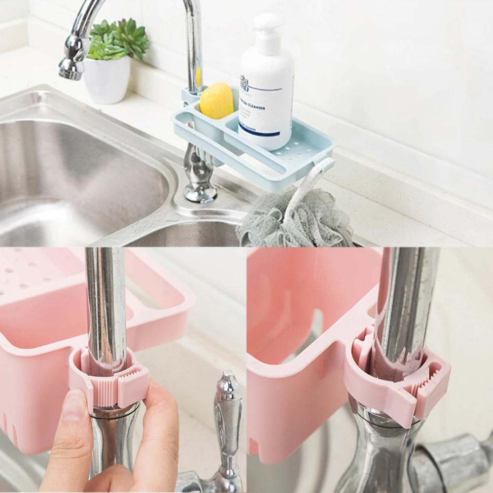 HILIFE الصابون المنظم الحمام هوك بالوعة الإسفنج تخزين منشفة الخرق هوك الليفة شنقا رف صنبور استنزاف تخزين الرف