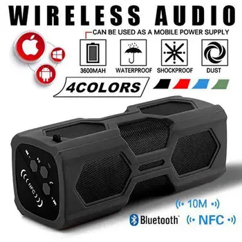 

Portable Bluetooth Wireless Speaker IPX7 Waterproof Power Bank Ultra Bass Subwoofer R20