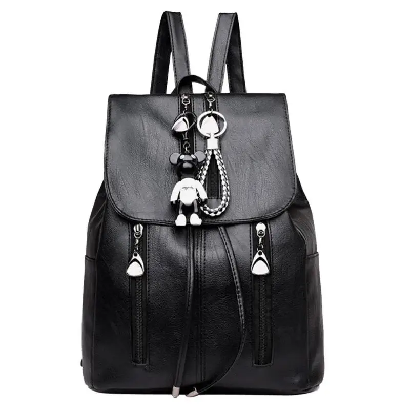 

Brand Designer 2019 PU Leather Women Backpacks Drawstring School Bags for Teenage Girls Shoulder Bag Travel Female Rucksacks
