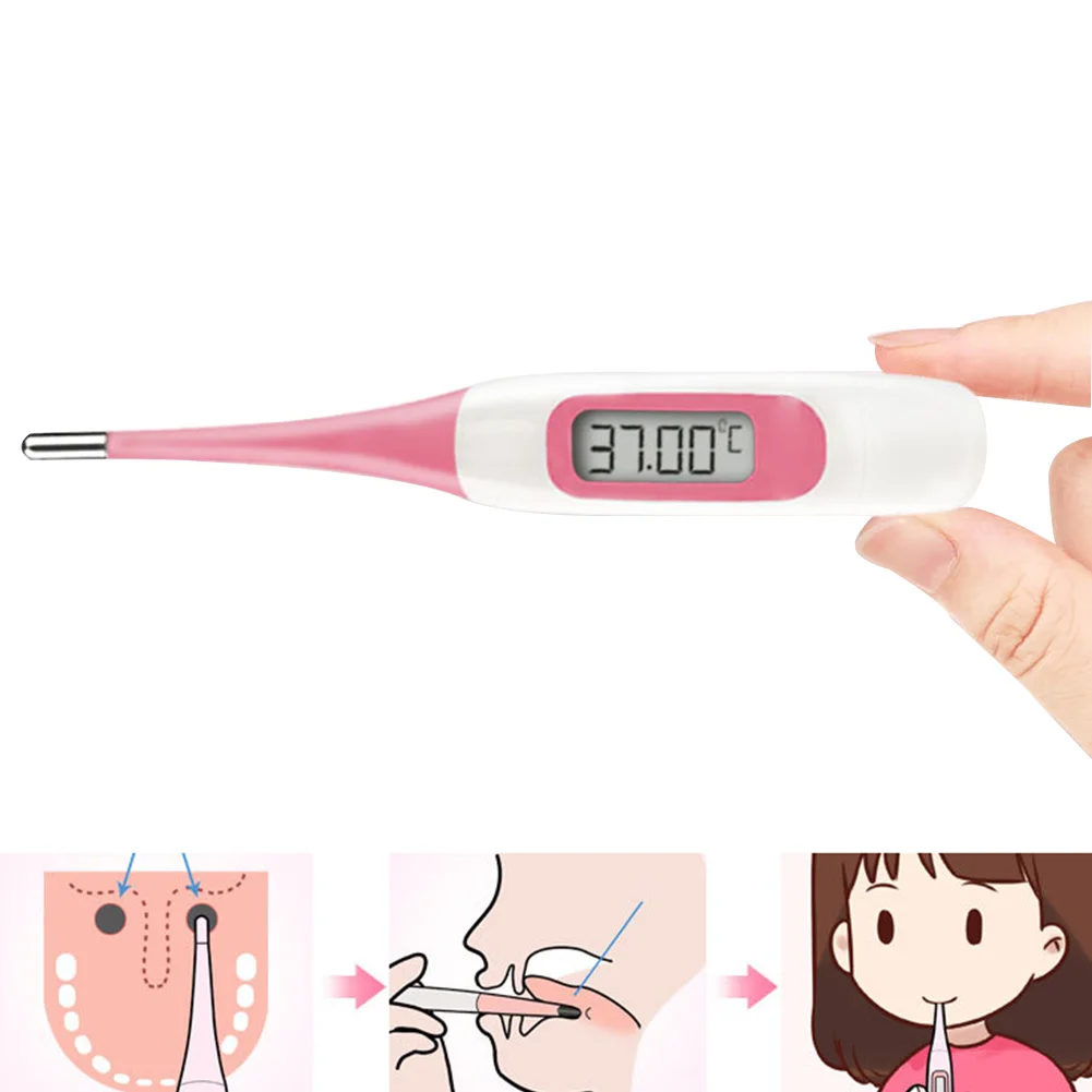 

Women Measuring Thermometer Body Highly Accurate Probe Digital Basal Oral Soft Head Underarm Adults Ovulation Test