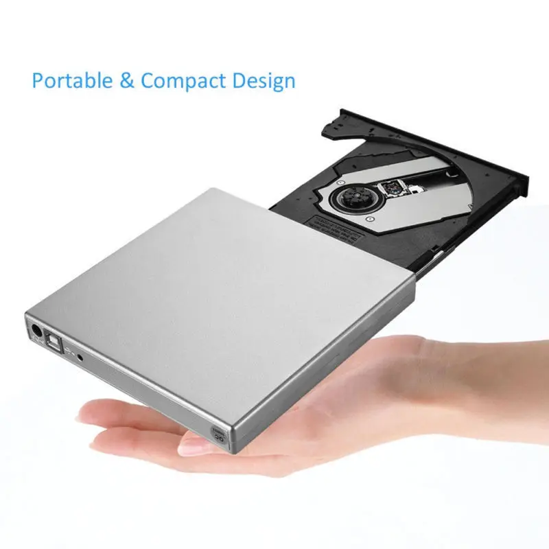 S SKYEE External Optical Drive Combo USB 2.0 CD/DVD-ROM CD-RW Player Burner Slim Portable Reader Recorder for Laptop PC