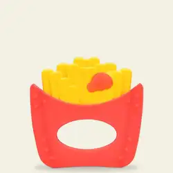 Экологическая защита жевательная игрушка картофель фри Детские силиконовый Прорезыватель для зубов молярная кость для чистки зубов