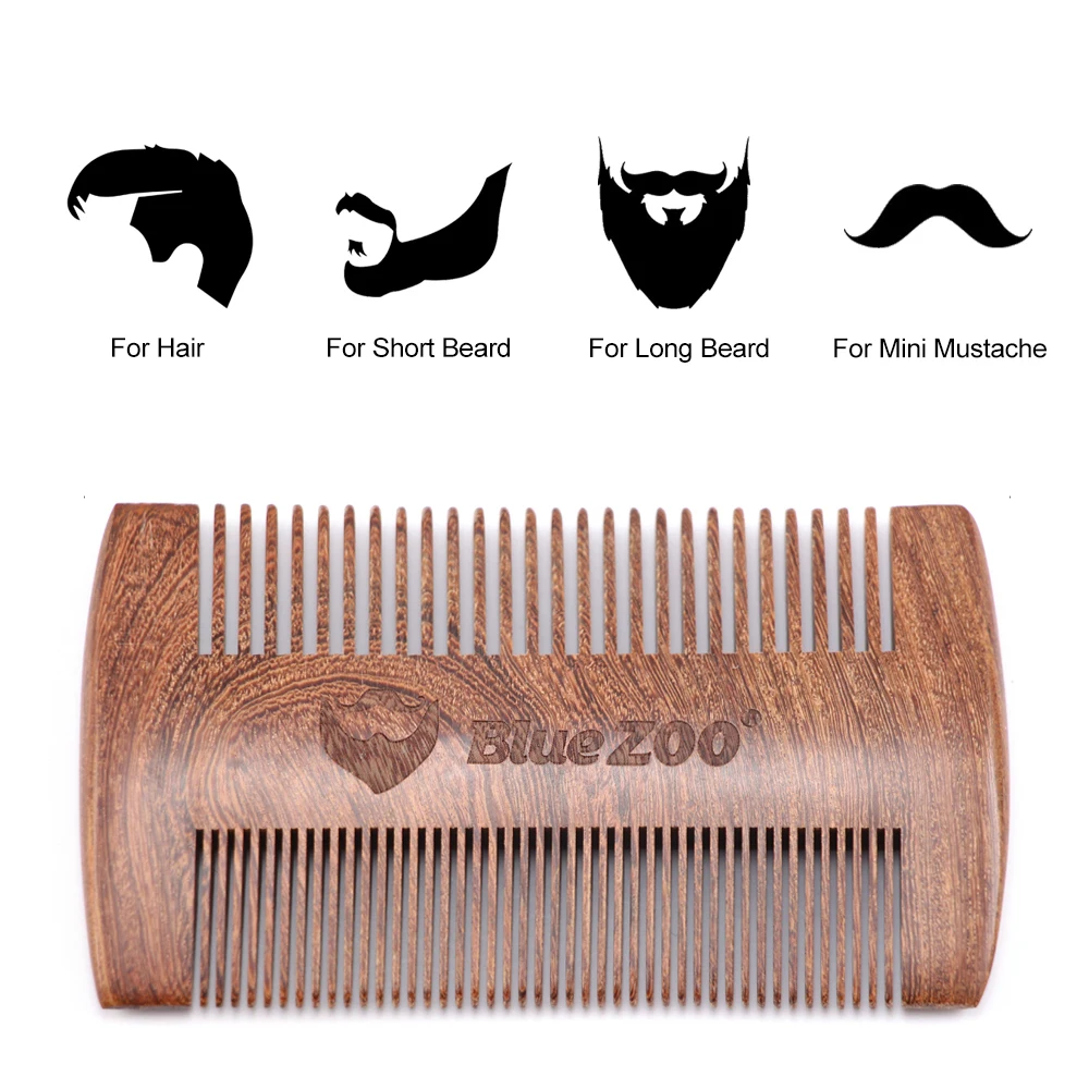 Wooden Hair Comb Man's Beard Comb Anti static Male Mini Facial Hair