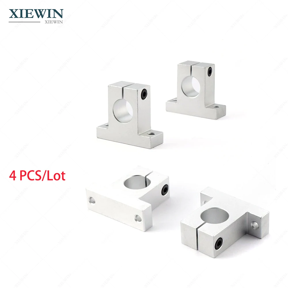 4 قطعة/الوحدة SK8 SK10 SK12 SK16 SK20 SK25 SK30 8 مللي متر 16 مللي متر الخطي تحمل السكك الحديدية رمح حامل دعم ل CNC راوتر SH8A 3D طابعة