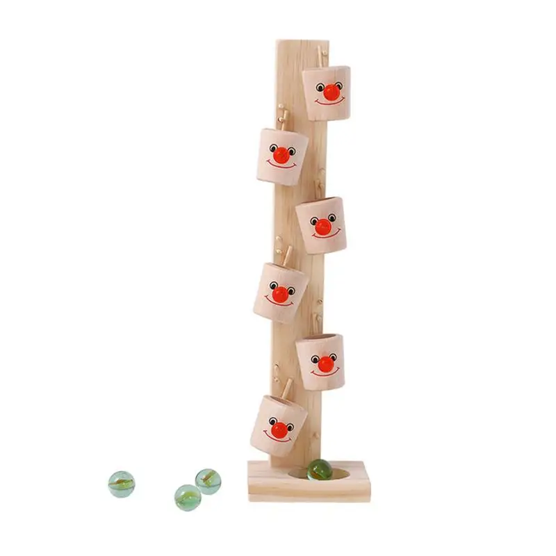 

1pcs Marble Ball Drop Toy Wooden Educational Marble Ball Interaction Toys Stand Column Run Track for Kids Toddler Children