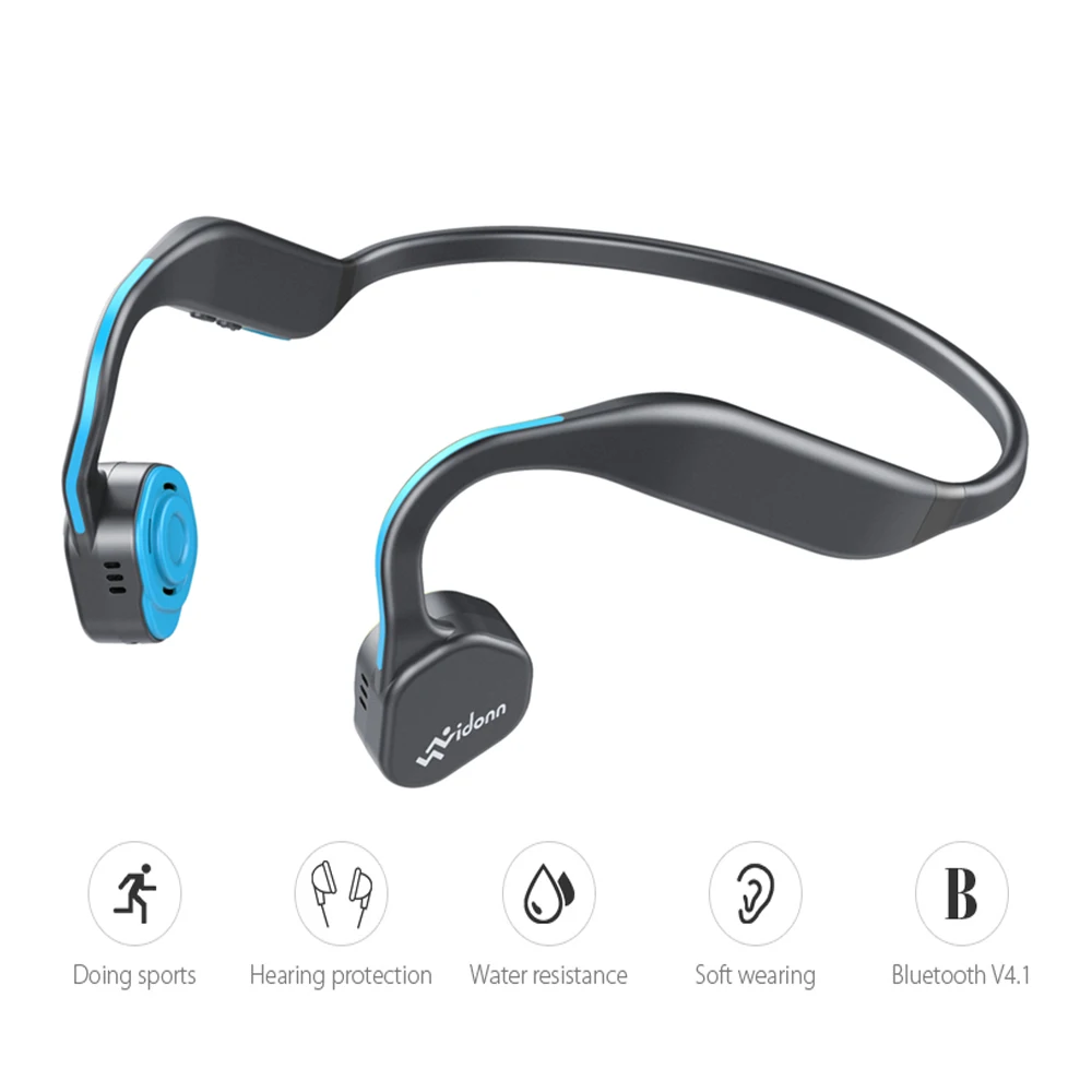 Vidonn F1 Беспроводной костной проводимости Hi Fi наушники Bluetooth с микрофоном Шум