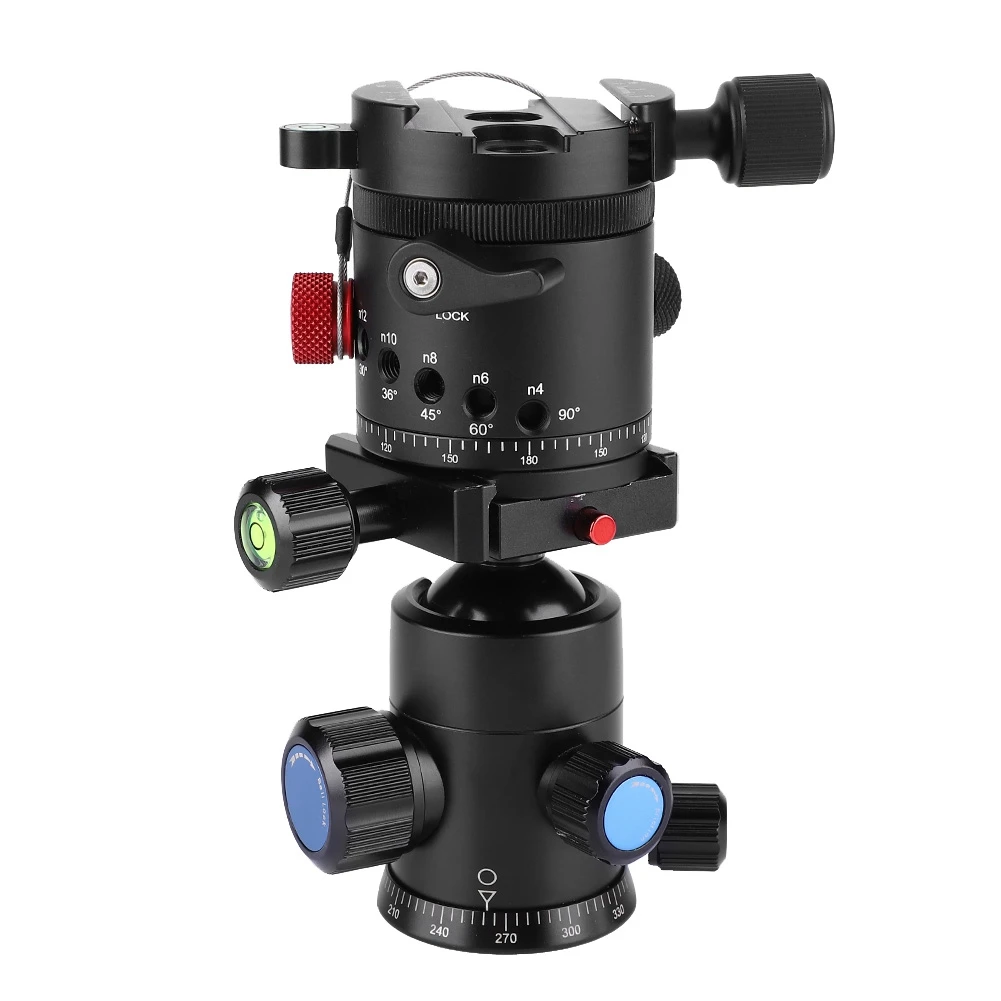 

360 Degree Rotator Ball Head Panoramic 10 Stops Click Indexing Ball Head for Camera Tripod slider With 1/4inch screw