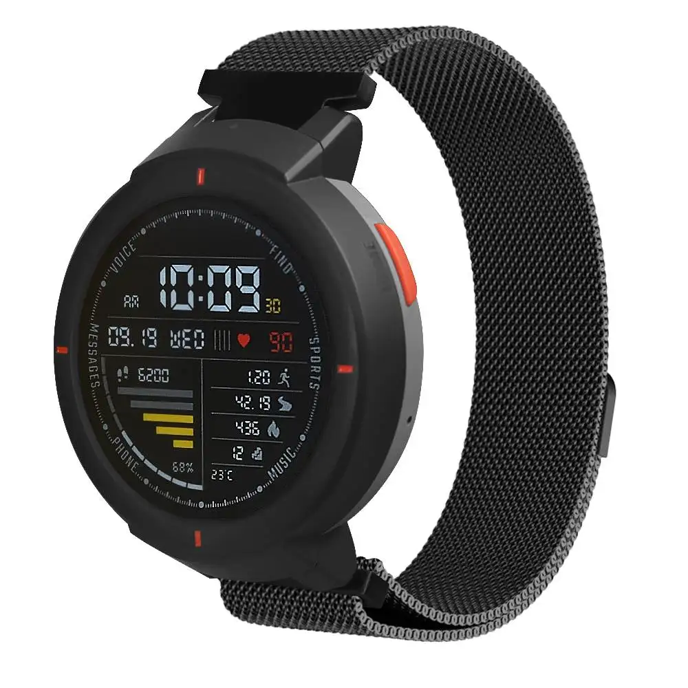 Смарт-часы ремешок для Amazfit Verge 3 Спортивные умные часы сменный Браслет из нержавеющей стали аксессуары унисекс