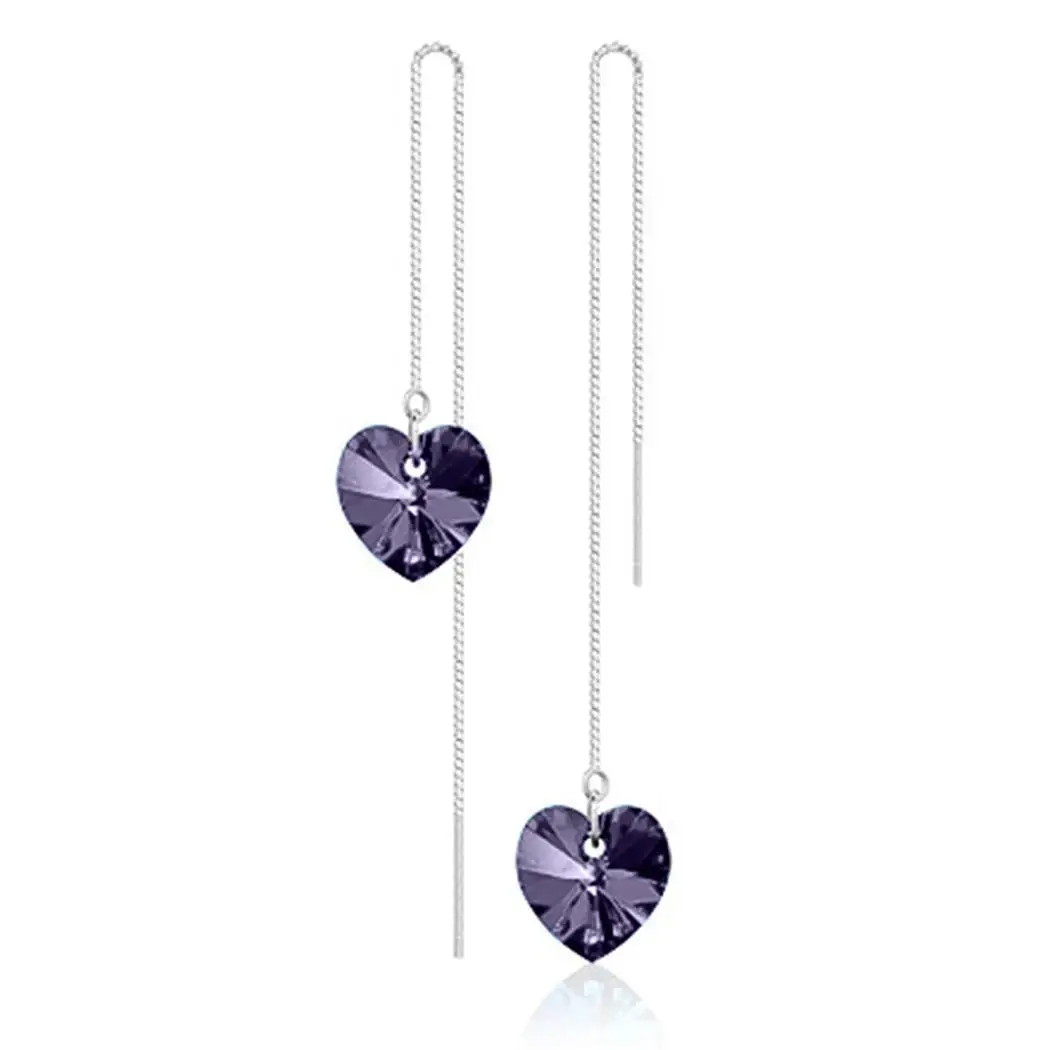 

Women Fashion Geometric Shape Plstic Gem 12cm/ Plastic Push Back Pierced Drop Dangle Earrings Casual