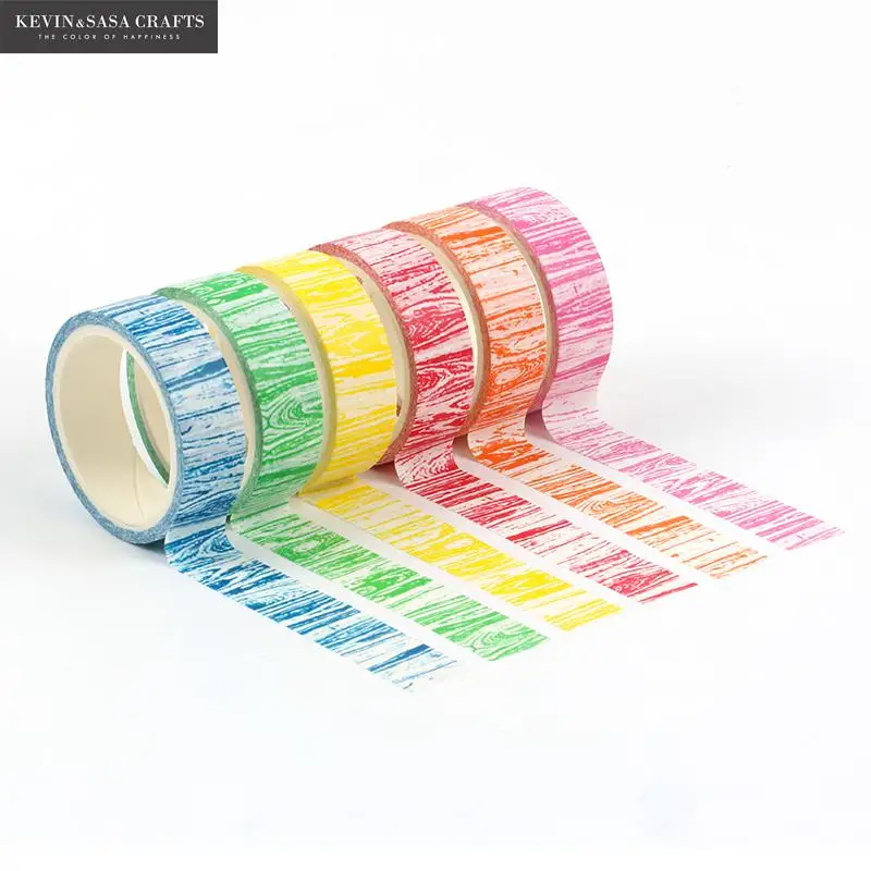 

6Pcs Crayon Washi Tape Set Quality Stationery Diy Scrapbooking Photo Album School Tools Kawaii Scrapbook Paper Stickers Gift