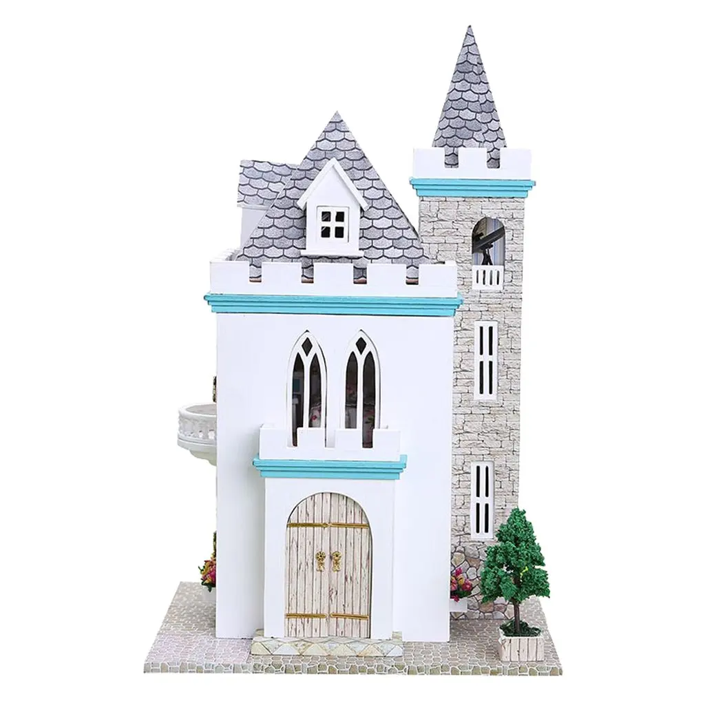 1:24 Scale DIY Miniature Dollhouse Kit Handmade Doll House Model with LED Light Educational Toys for Children Toddler Kids 1:24 Scale DIY Miniature Dollhouse Kit Handmade Doll House Model with LED Light Educational Toys for Children Toddler Kids