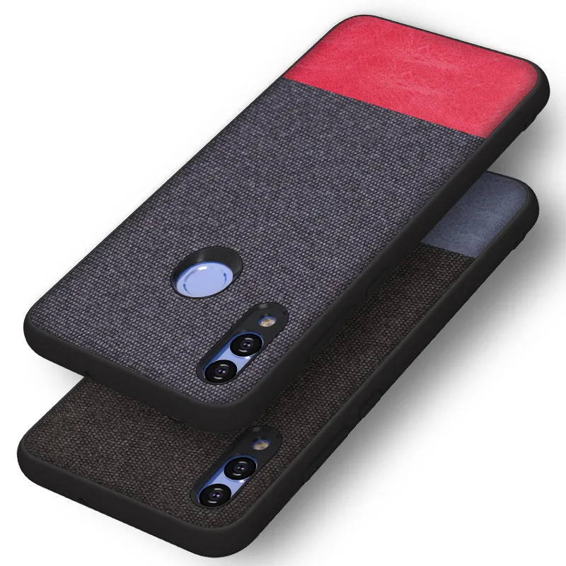 

For Huawei P Smart Case New Full protection Hybrid PU Cloth TPU Business Dark Gentleman Case For Huawei P Smart Case