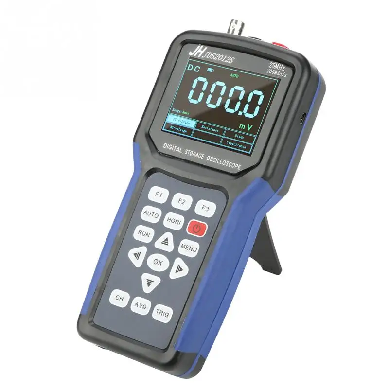 JDS2012S 25 МГц 200MSa/s Ручной цифровой осциллограф 4000 отсчетов мультиметр AC110
