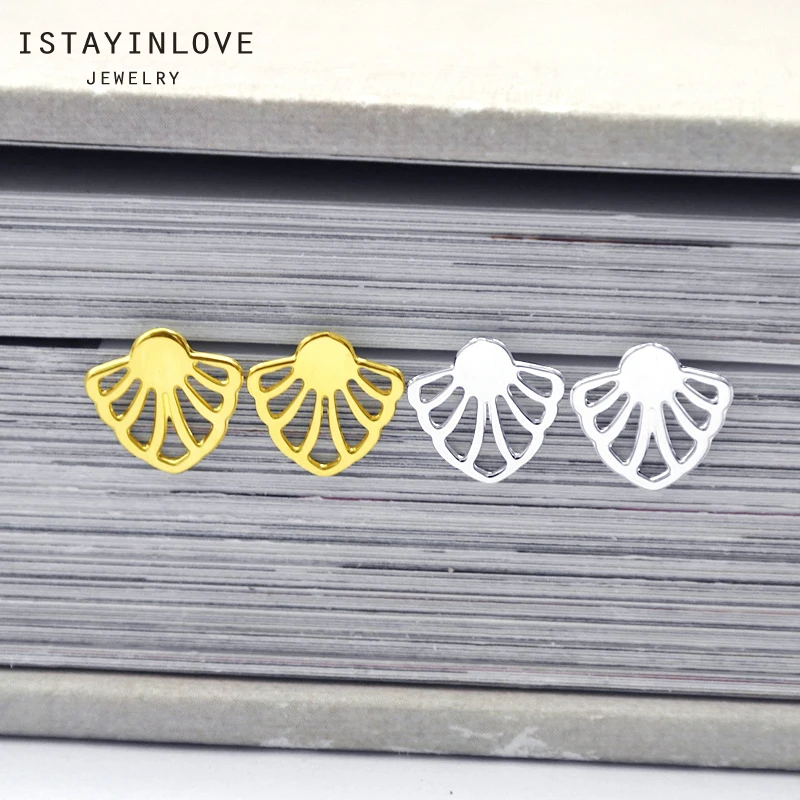 ISTAYINLOVE ювелирные изделия золотого и серебряного цвета цветок из латуни серьги гвоздики для женщин Свадебная вечеринка подарок с фиксаторы для серег ZEN171