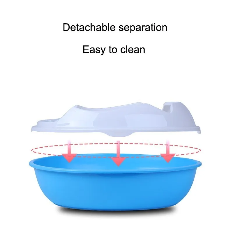 Полузакрытые кошачьи кроватки против всплесков для домашних животных, собак, кошачьих туалетов, пластиковые кошачьи туалеты, съемные туалетные принадлежности для кошек, котят