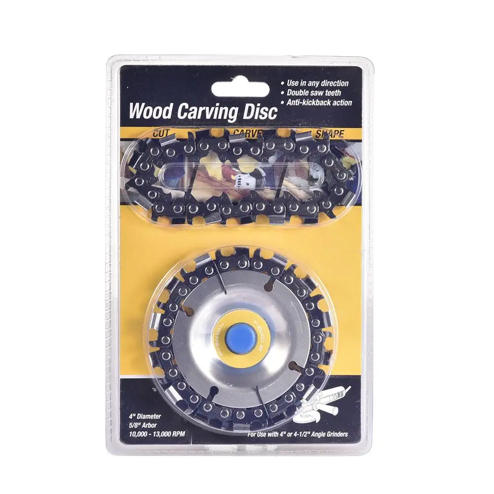 

4-inch 14-tooth Chain Disc Woodworking Slotting Chain Wheel Slotted Sheet and Chain for Angle Grinder