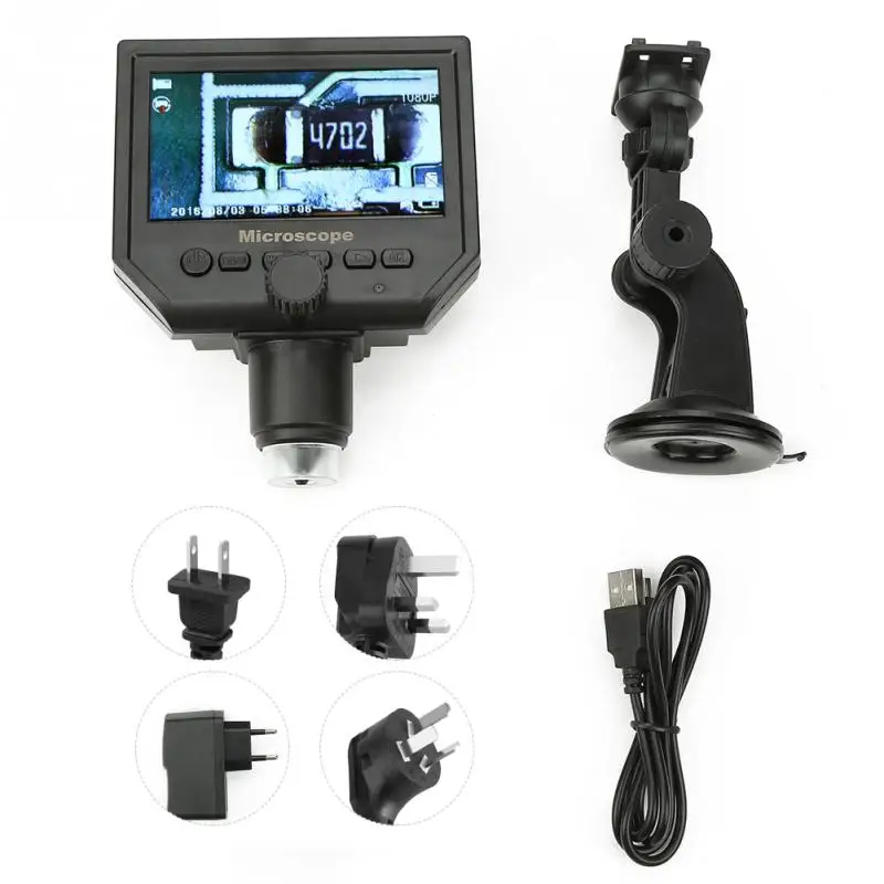 Portable Digital Microscope 4.3 inch G600 1-600X Magnifier 1080P LCD Wifi Microscope 100-250V Industrial Electron Microscope Portable Digital Microscope 4.3 inch G600 1-600X Magnifier 1080P LCD Wifi Microscope 100-250V Industrial Electron Microscope