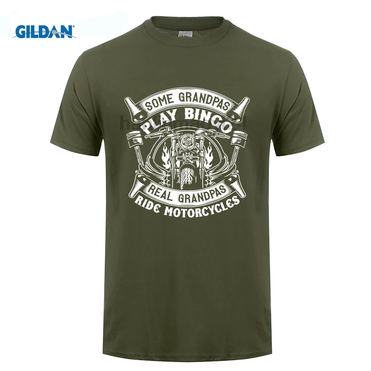 

GILDAN Real Grandpas Ride T-Shirt Biker Grandpa Shirt