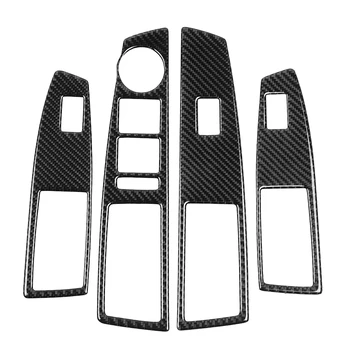 

4Pcs Car Accessories Window Lifter Switch Panel Decorative Cover Trim for Chevrolet Cruze 2009-2015 Carbon Fiber Style New