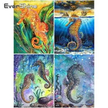 

EverShine 5D DIY Diamond Mosaic Animals Cross Stitch Full Square Diamond Painting Seahorse Diamond Embroidery Rhinestones Art
