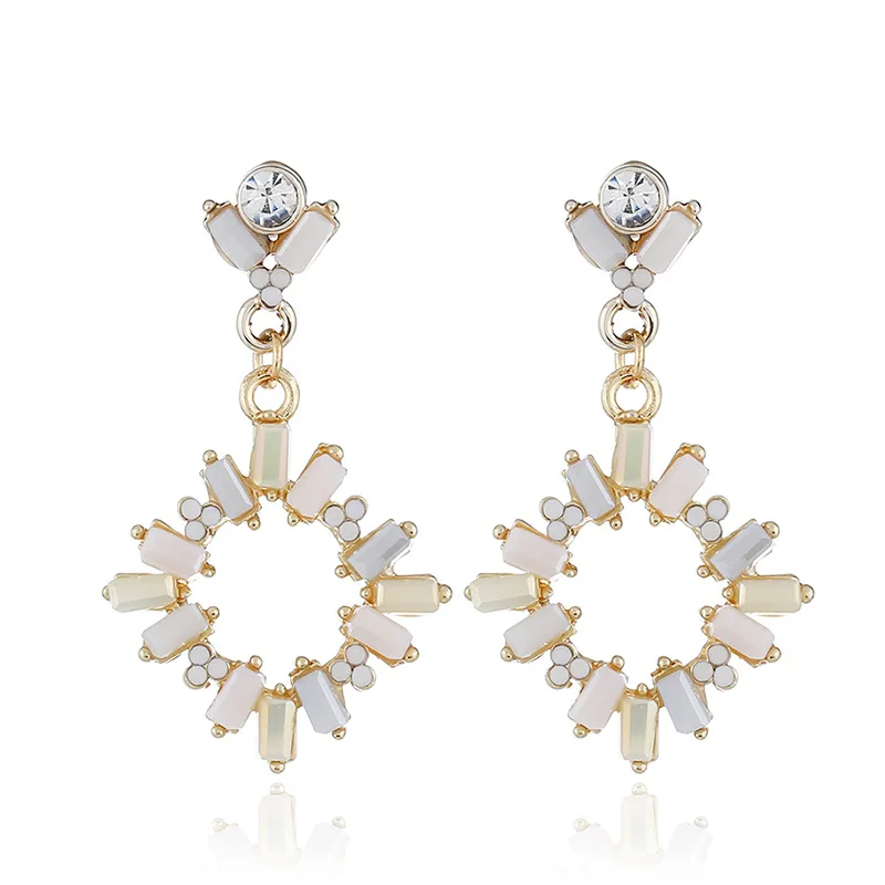 Модные полые серьги, простой популярный кулон