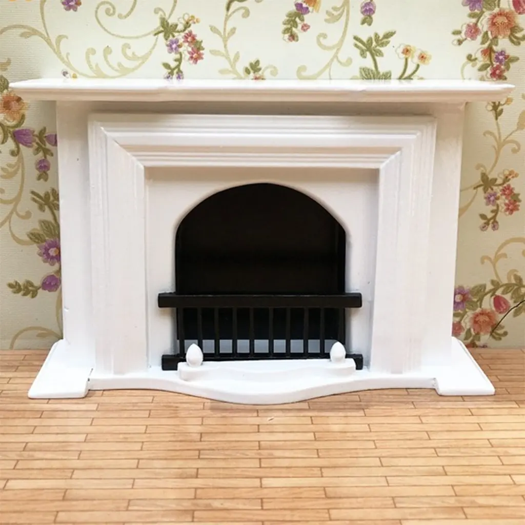  1:12 Scale Dollhouse Furniture Fireplace Table Sofa Miniature Living Room Doll House Accessories To