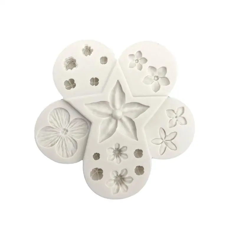 

Flower Shape Silicone Mold Fondant Cupcake DIY Polymer Clay Epoxy Molding Tool Kitchen Baking Mold