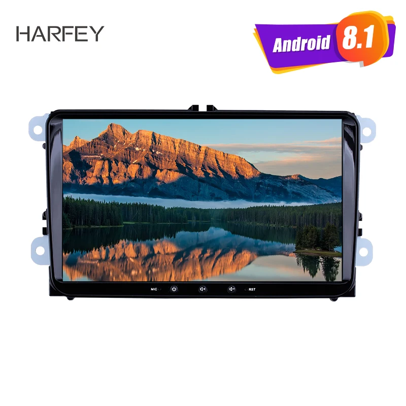 Harfey GPS Navigation font b Car b font Multimedia Player Android 8 1 4 core Auto