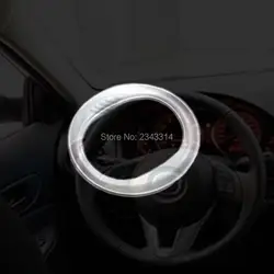 Для Mazda 6 2014 2015 2016 2017 2018 ABS Внутренняя крышка рулевого колеса наклейка крышка колеса рамка наклейка Аксессуары для стайлинга автомобиля