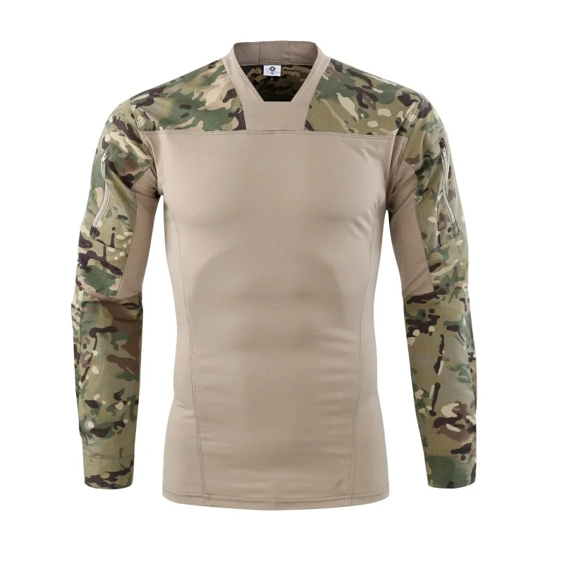 

2019 Men Tactical T-shirt Paintball Combat T Shirt Men Long Sleeve Military Camouflage T-Shirt Men's Hunt T-shirts Outwear