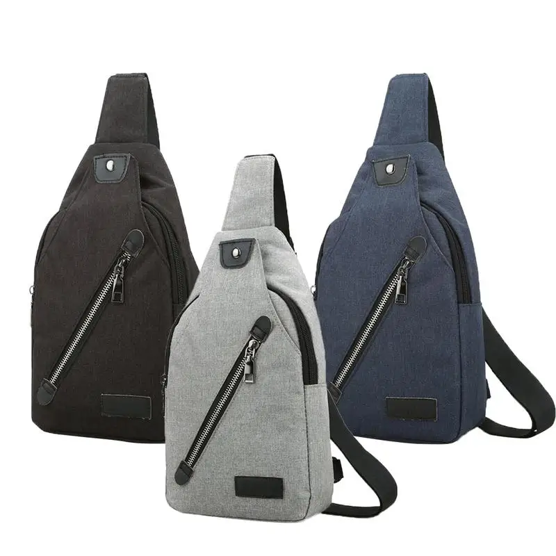 

Soft Comfortable Men Backpack Canvas Outdoor Sport Shoulder Bag Crossbody Chest Bag For Men