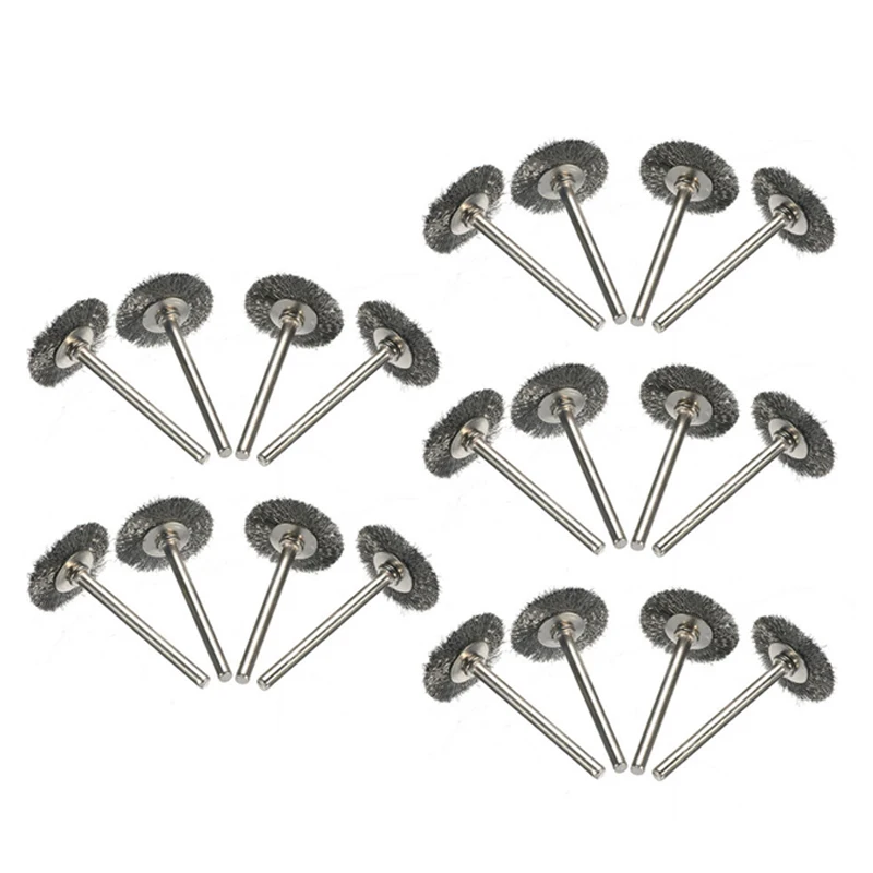 

20 Pcs Metal Rotary Brushes Wire Wheel Brushes For Grinder Rotary Tools