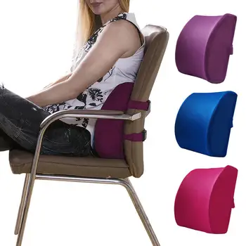 

Massager Waist Cushion Pillow Soft Memory Foam Lumbar Support Back For Chairs in the Car Seat Pillows Home Office Relieve Pain