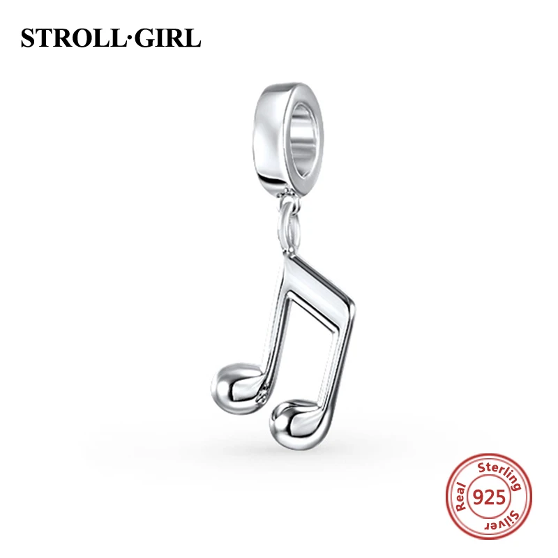New 925 Sterling Silver Music note Charms Beads Fit Pandora Bracelets