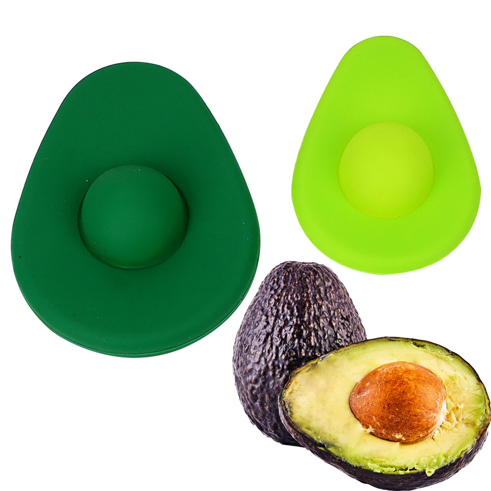 

2 Pcs Fresh Keeping Lids Fruits Preservation Seal Cover Foldable Silicone Avocado Saver Wrap Fruit Preservation Tool