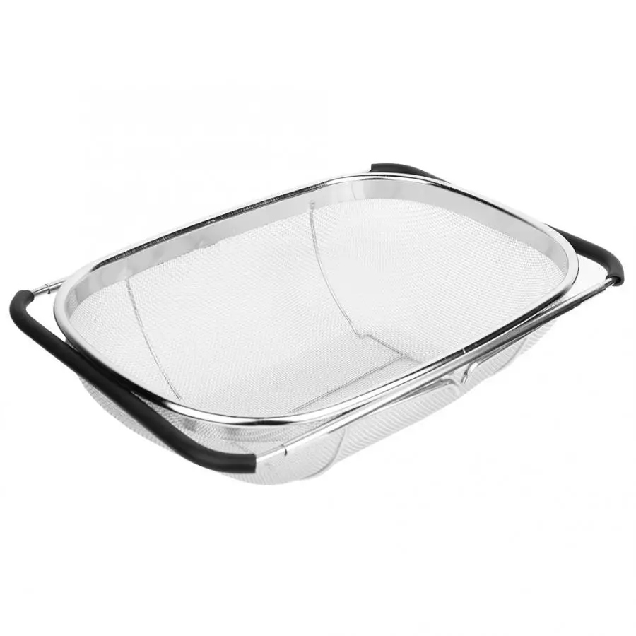 

Stainless Steel Collapsible Kitchen Sink Drain Basket for Washing Rinsing Fruits Vegetables Kitchen Gadgets