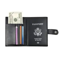 Соединенные Штаты Обложка для паспорта кожаный чехол кредитные держатель для карт S71740 путешествия карты Перевозчик случае Прямая доставка