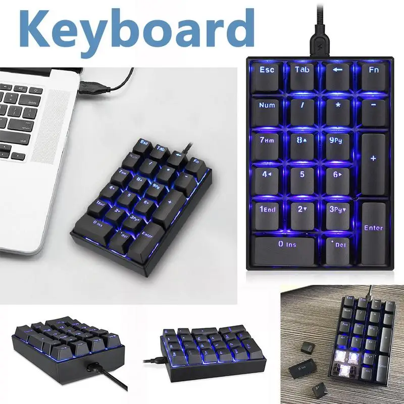 

MOTOSPEED K23 Digital Mechanical Keyboard Monochrome Blue Type C Cable Separation BOX Axis