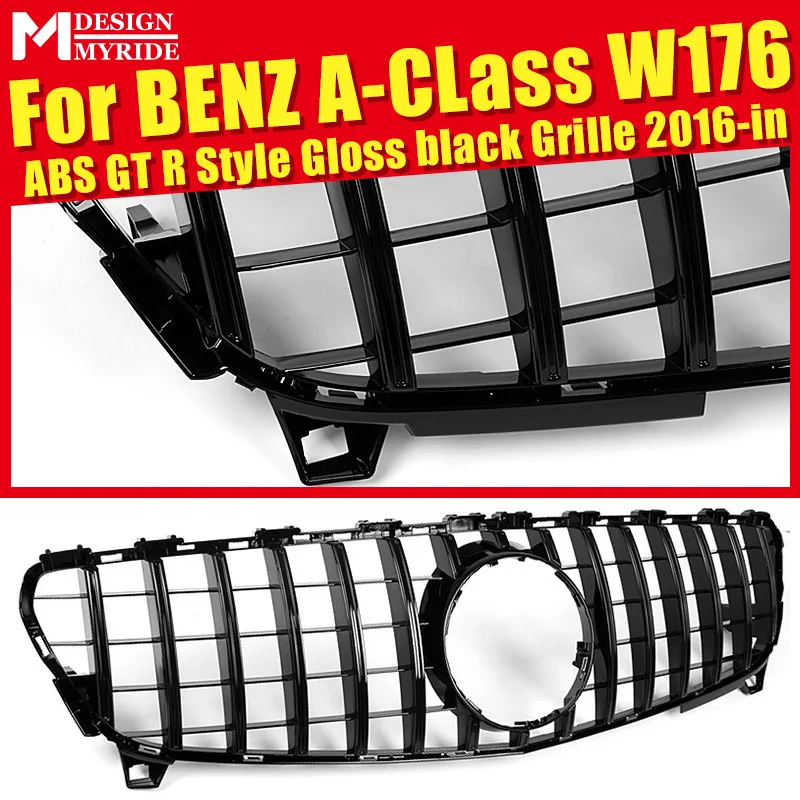 Подходит для W176 без эмблемы Передняя решетка A-Class A180 A200 A250 A45 GTS стильная глянцевая