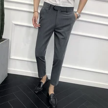 Модные платья Брюки в деловом стиле мужские деловые штаны Pantaloni Tuta мужские деловые обтягивающий официальный брюки мужские костюмы брюки Pantalon