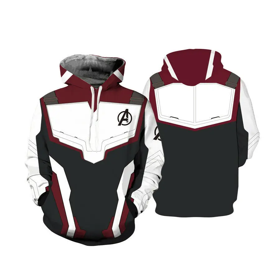 

2019 New Hoodie Unisex Avengers 4 Endgame Quantum Realm Sweatshirt Jacket Advanced Tech Hoodie Cosplay Costumes