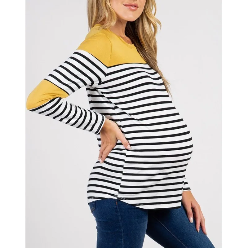 ENXI/футболки для беременных; Длинная повседневная одежда для беременных; Одежда для беременных; Лоскутная Одежда для беременных; Gravida Vestidos