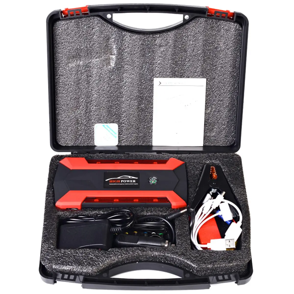 89800mAh 12V Car Battery Charger Starting Multifunctional Jump Starter USB Emergency Start Power with Safety Hammer
