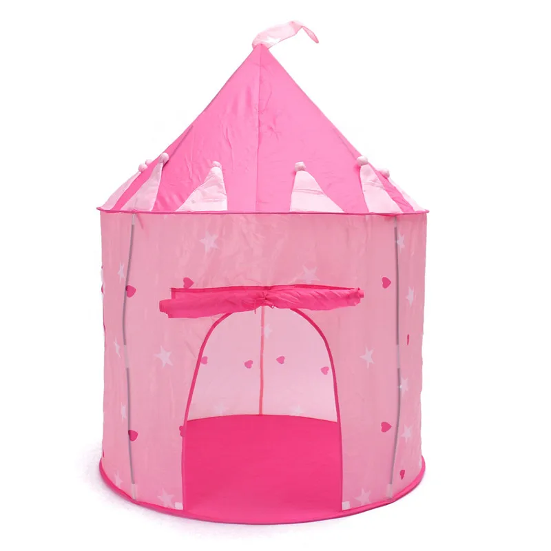 

Portable Girl Princess Pink Castle Tents Children Outdoor Garden Folding Play Tent Lodge Kids Balls Pool Playhouse