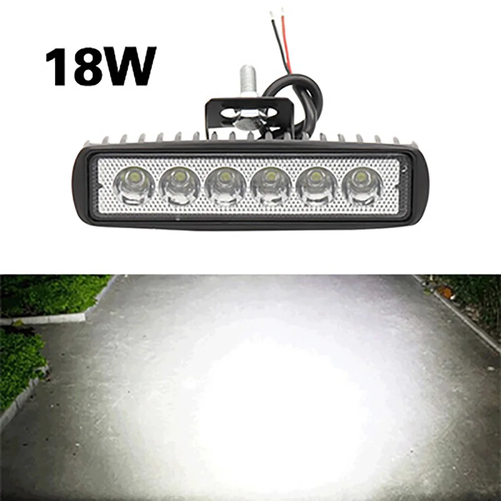 

18W Offroad Car Strip lamp Truck Tractor Boat Trailer 4x4 SUV ATV 10V Spot Flood LED Light Bar LED Work Light