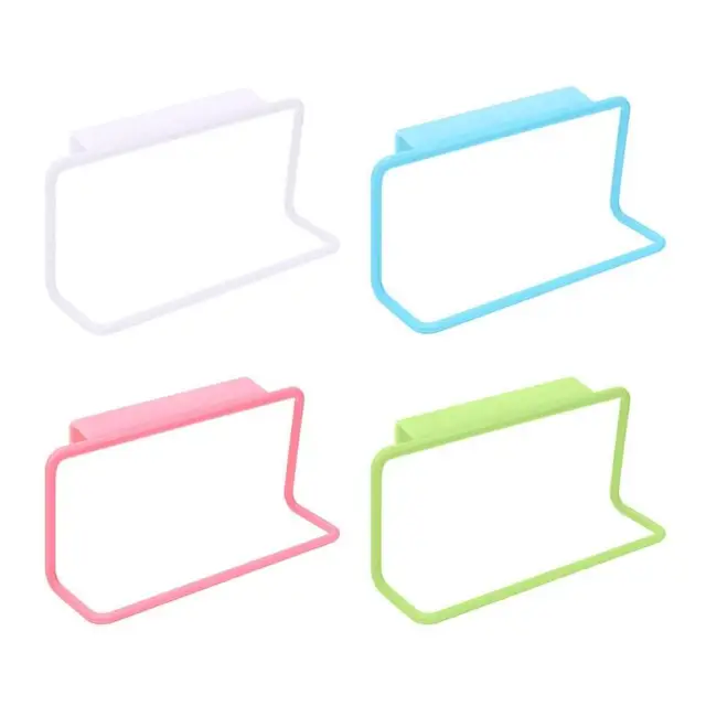 Best Price Plastic Cabinet Bathroom Towel Rack Hanging Holder Cupboard Kitchen Cabinet Bathroom Storage Rack 4 Colors