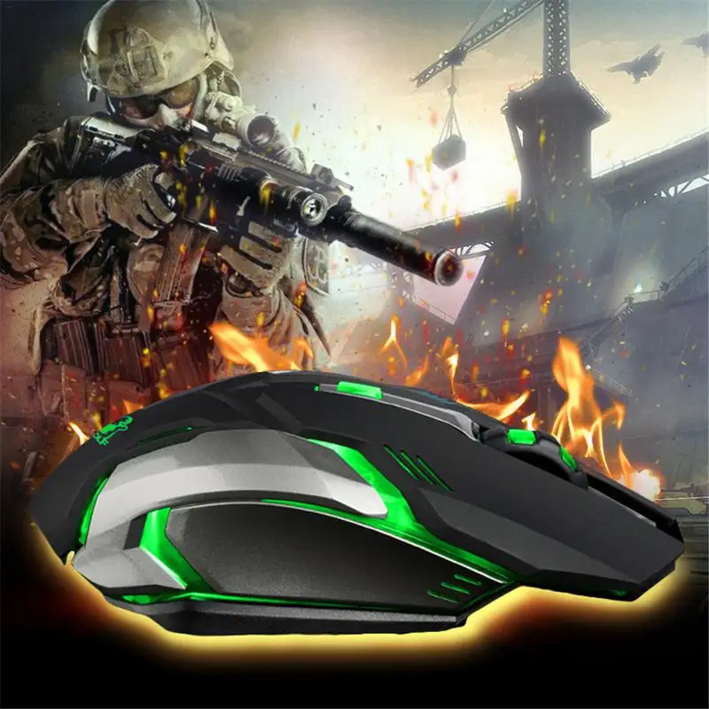 

Computer Office Smart Rechargeable X7 Wireless USB LED Backlight Mute Optical Ergonomic Game Mouse